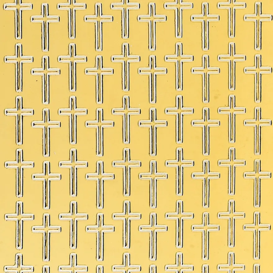 Sticker, Kreuze, Spiegelfolie gold
