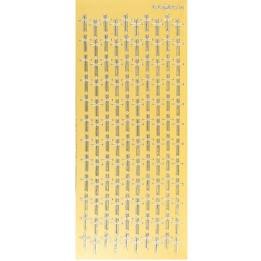 Sticker, Kreuze, Spiegelfolie gold