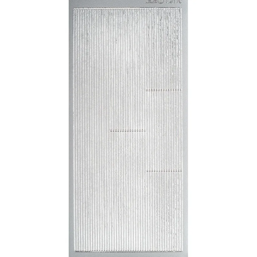 Sticker, Linien, Perlmuttfolie, silber