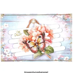 Sticker, Linien, Perlmuttfolie, gold