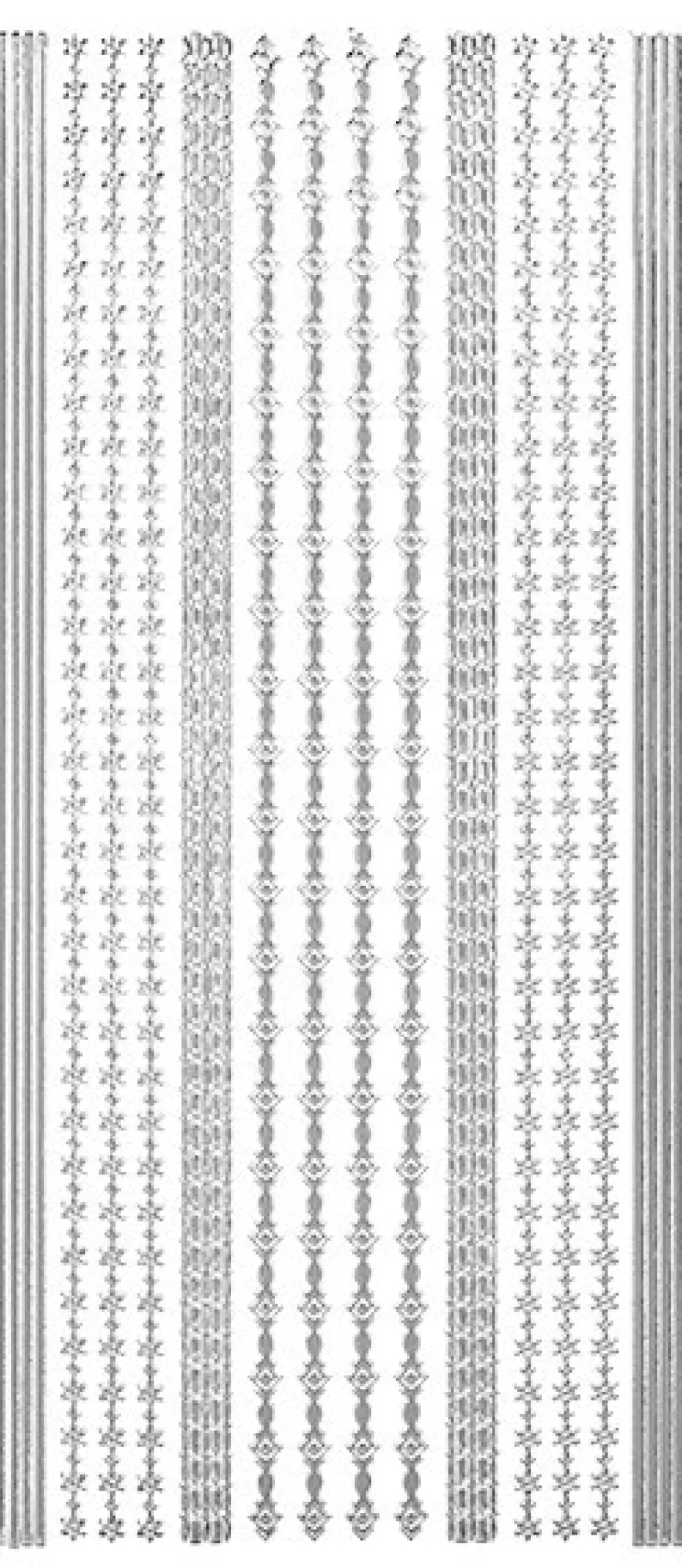 Sticker, Linien und Bordüren, silber