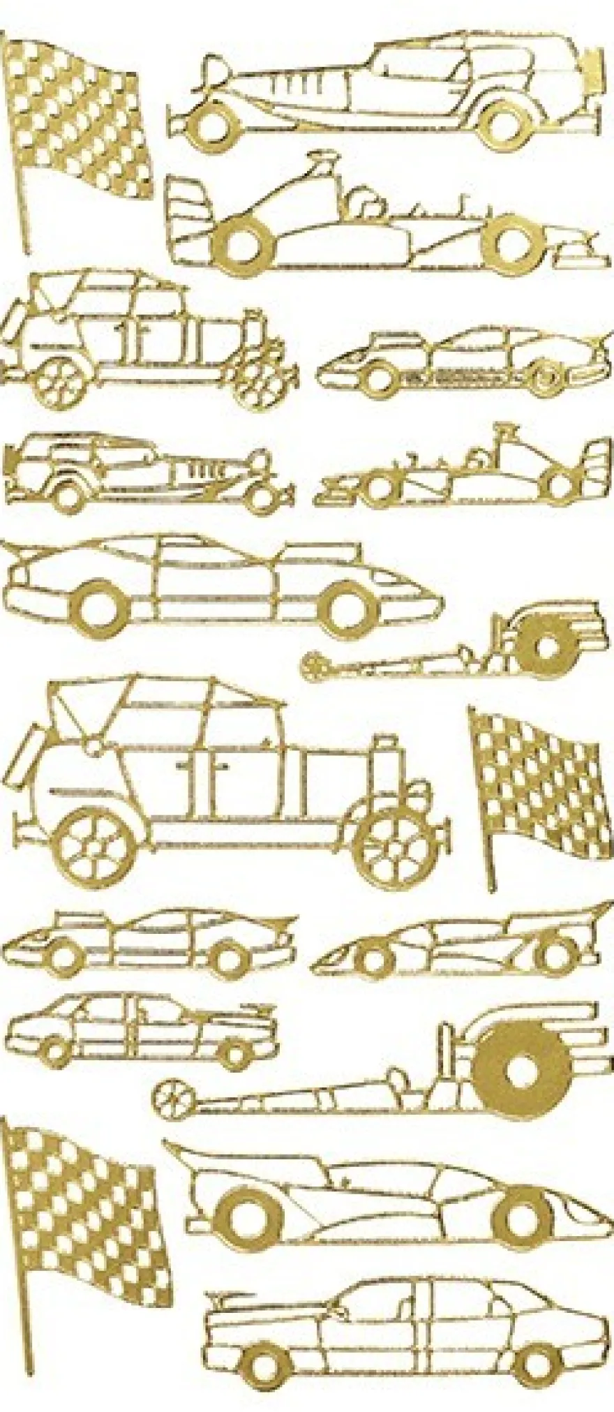 Sticker, Motiv Auto, gold