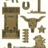 Sticker, Motiv Cowboy, gold