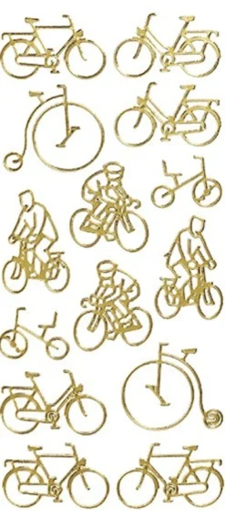 Sticker, Motiv Fahrrad, gold