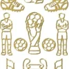 Sticker, Motiv Fußball, gold