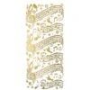 Sticker, Noten/Musik, Perlmuttfolie, gold