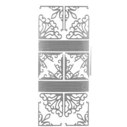 Sticker ornamentale Ecken & Linien, silber