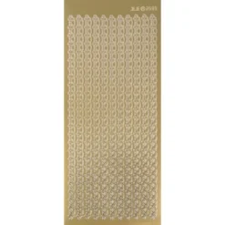 Sticker, Ornamentbordüre, Perlmuttfolie, gold