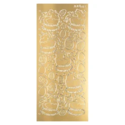 Sticker Ostereier & Hennen, gold