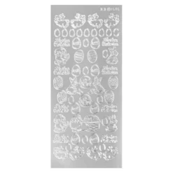 Sticker Ostermotive gemischt, silber