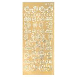 Sticker Ostermotive gemischt, gold
