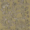 Sticker, Pilze, gold