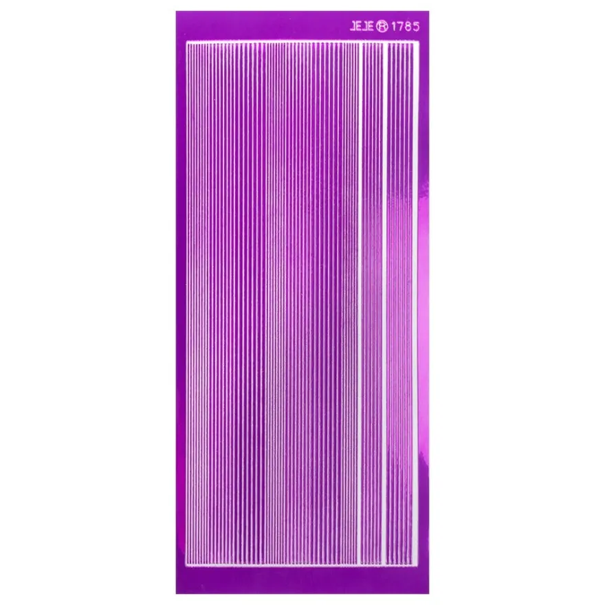 Sticker, schmale Linien, in 3 Breiten, Spiegelfolie pink