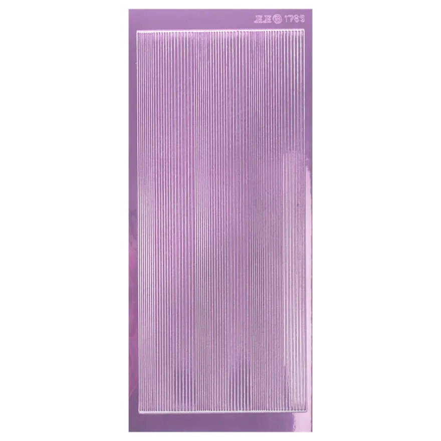 Sticker, schmale Linien, in 3 Breiten, Spiegelfolie rosé