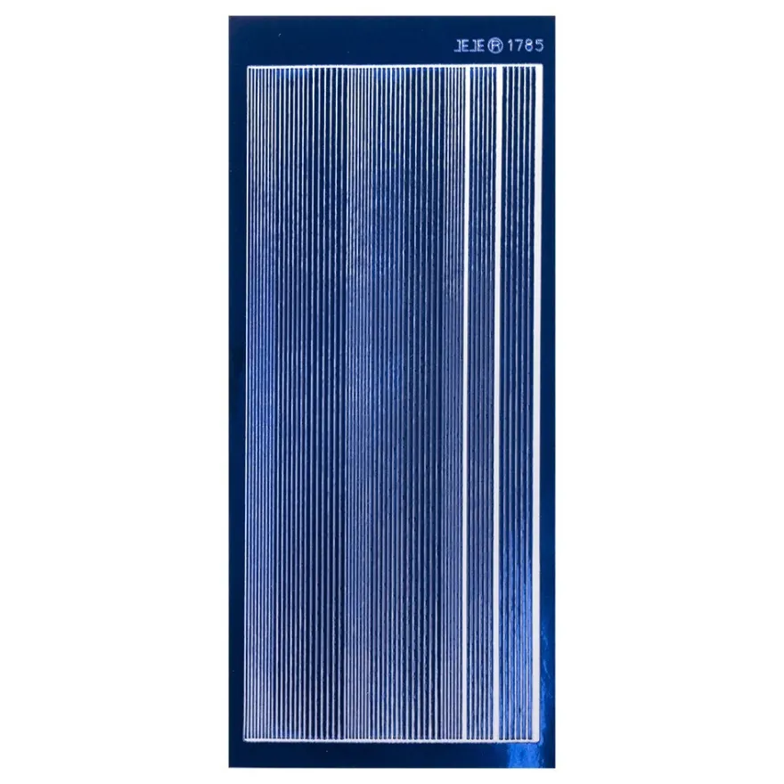 Sticker, schmale Linien, in 3 Breiten, Spiegelfolie blau
