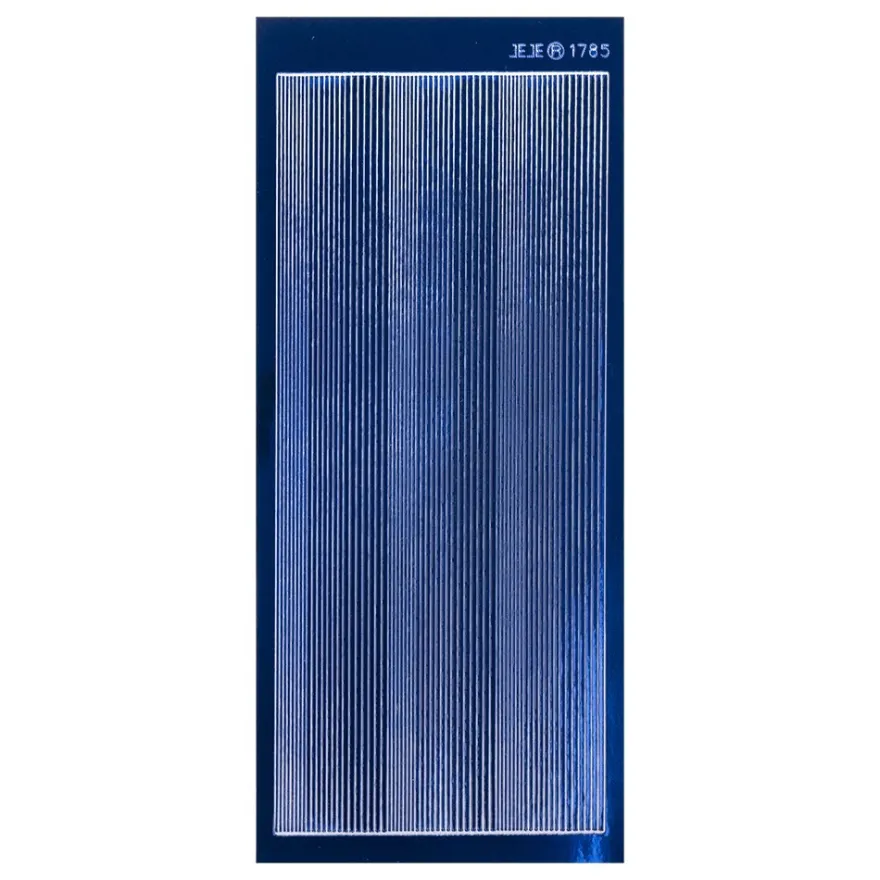 Sticker, schmale Linien, in 3 Breiten, Spiegelfolie blau
