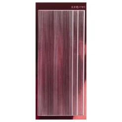 Sticker, schmale Linien, in 3 Breiten, Spiegelfolie rot