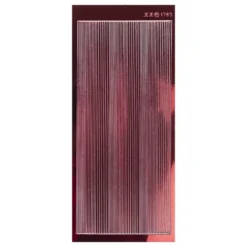Sticker, schmale Linien, in 3 Breiten, Spiegelfolie rot