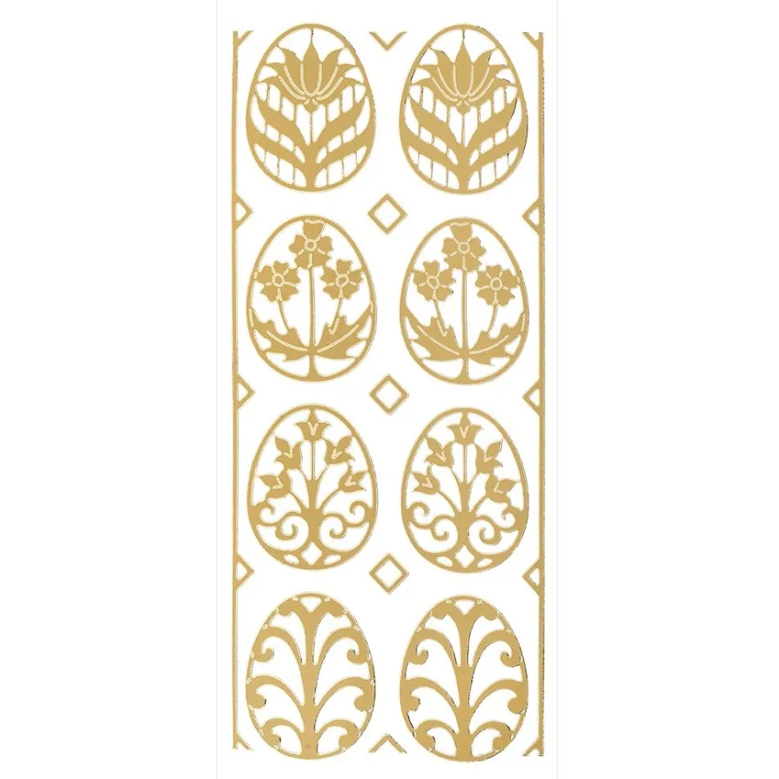 Sticker Schmuck-Ostereier, gold