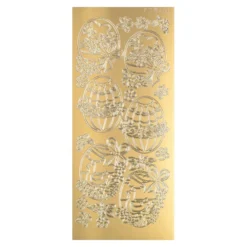 Sticker Schmuck-Ostereier, gold
