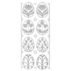 Sticker Schmuck-Ostereier, silber