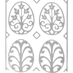 Sticker Schmuck-Ostereier, silber