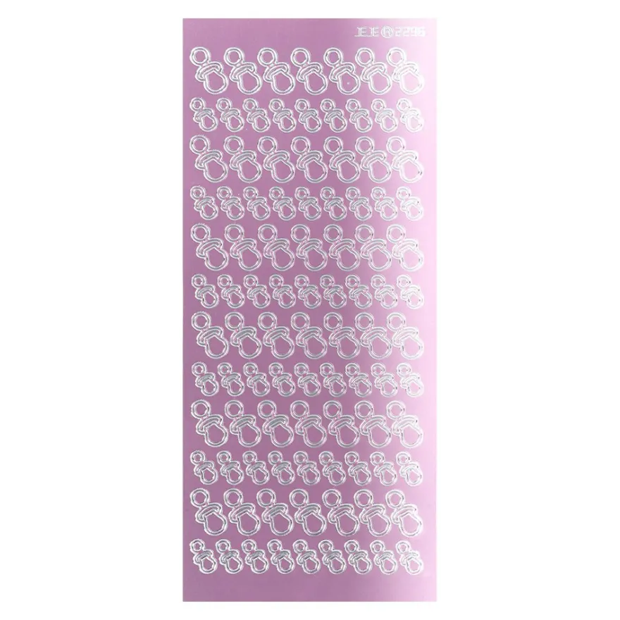 Sticker, Schnuller, Spiegelfolie, rosa