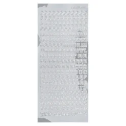 Sticker, Schrift, ABC Großbuchstaben, Spiegelfolie, silber