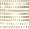 Sticker, Schrift, abc Kleinbuchstaben, gold