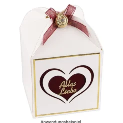 Sticker, Schrift, Alles Liebe, Perlmuttfolie, gold