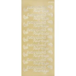Sticker, Schrift, Besinnliche Feiertage, Spiegelfolie, gold