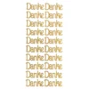 Sticker, Schrift, Danke, Perlmuttfolie, gold