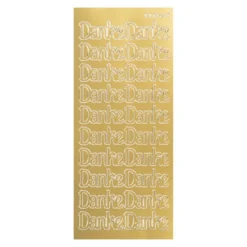 Sticker, Schrift, Danke, Perlmuttfolie, gold
