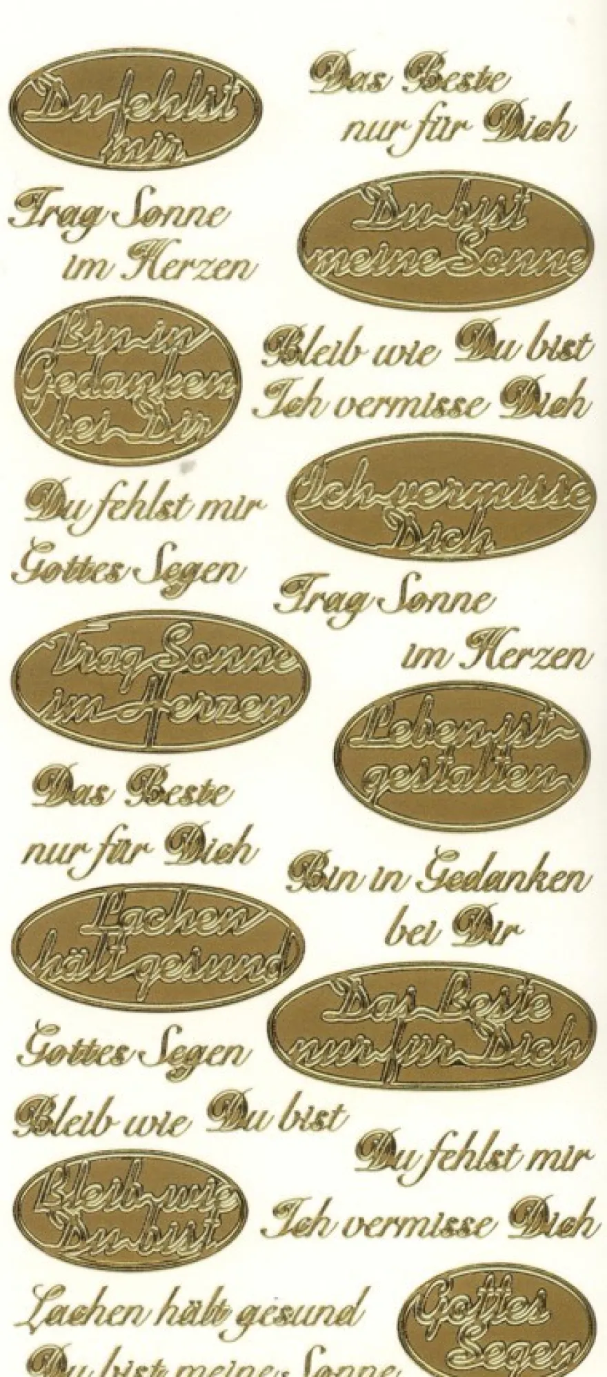Sticker, Schrift, Du fehlst mir, gold