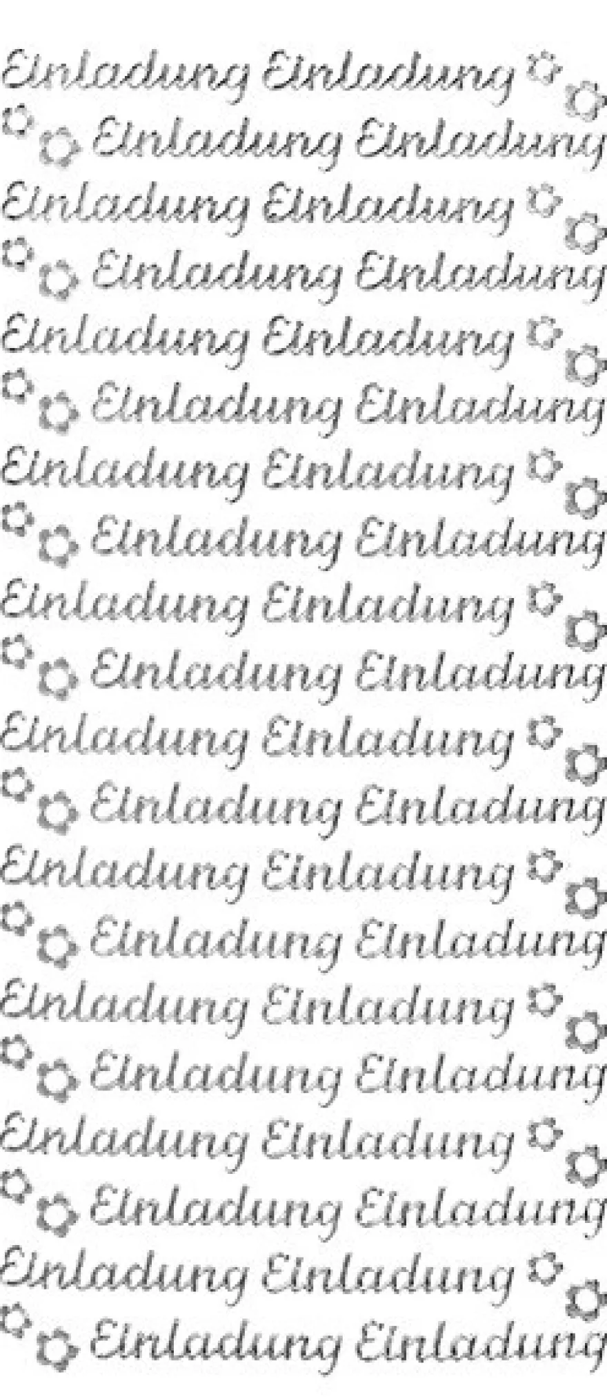 Sticker, Schrift, Einladung, silber