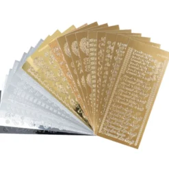 Sticker, Schriften/Anlässe, verschiedene Farben und Folien, 20 Bogen