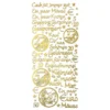 Sticker, Schriften, "Geld/Gutschein", uvm., Perlmuttfolie, gold