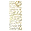 Sticker, Schriften, "Viel Glück/Erfolg", uvm., Perlmuttfolie, gold