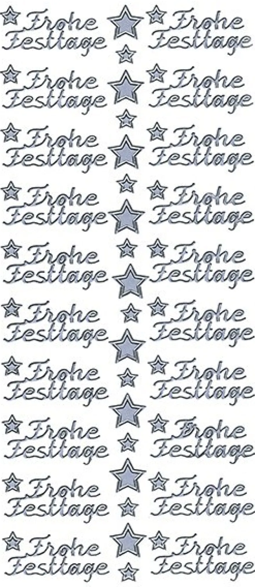 Sticker, Schrift, Frohe Festtage, silber
