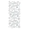 Sticker, Schrift, Frohe Ostern 2, Perlmuttfolie, silber