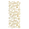 Sticker, Schrift, Frohe Ostern 2, Perlmuttfolie, gold