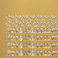 Sticker, Schrift, Frohe Weihnachten, gold
