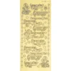 Sticker, Schrift, Gesegnetes Fest, Kerzen, Sterne & Ilex, Spiegelfolie, gold