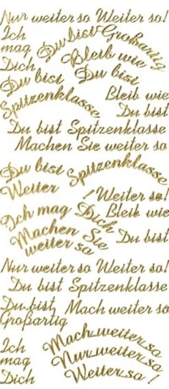 Sticker, Schrift, Grüße, gold