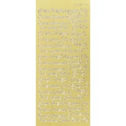 Sticker, Schrift, Guten Rutsch ins neue Jahr, Spiegelfolie, gold