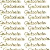 Sticker, Schrift, Gutschein in gold