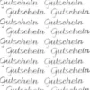 Sticker, Schrift, Gutschein in silber