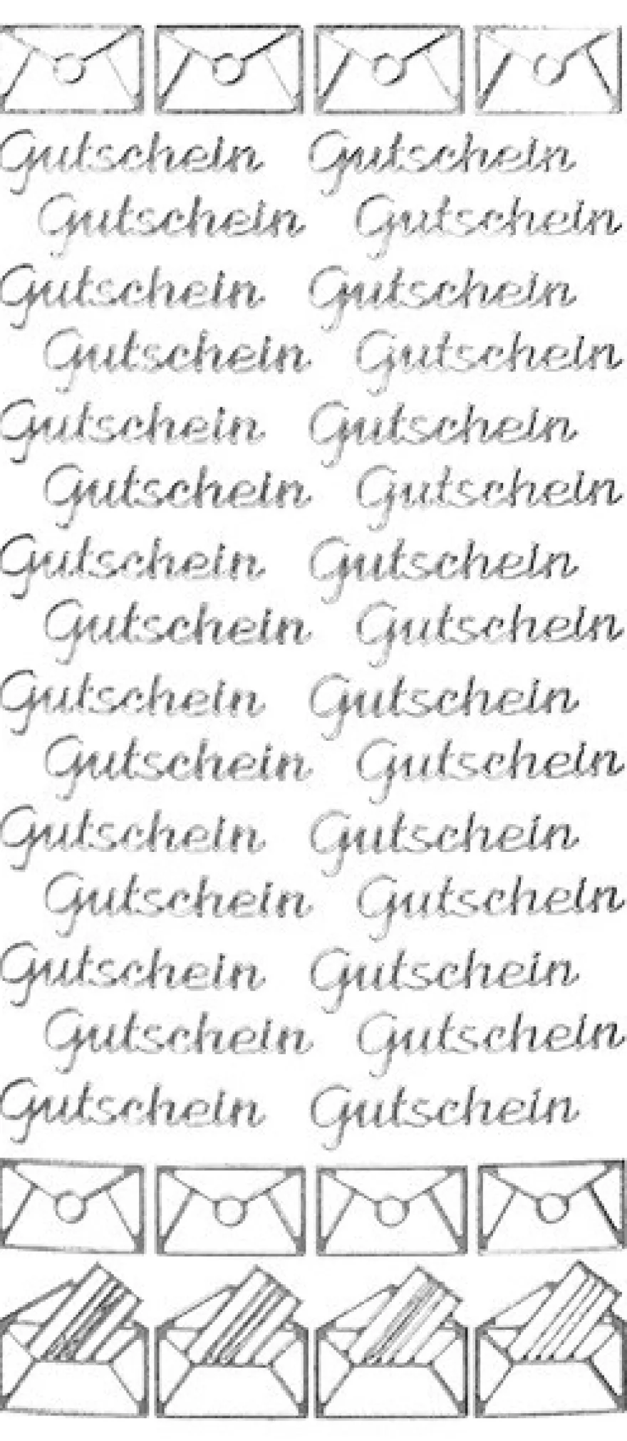 Sticker, Schrift, Gutschein in silber