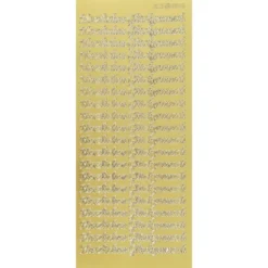 Sticker, Schrift, Herzlichen Glückwunsch, Spiegelfolie, gold