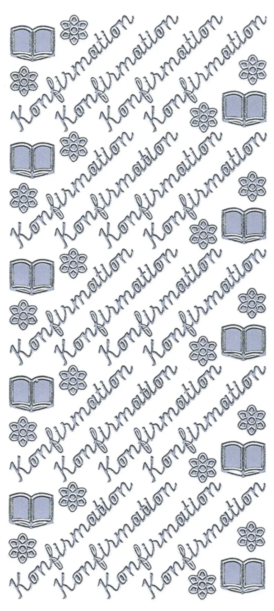 Sticker, Schrift, Konfirmation, silber